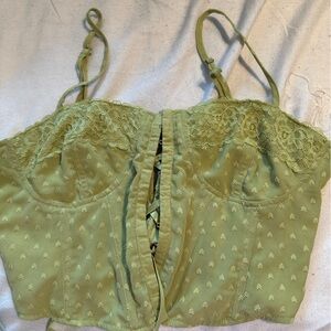 LA Hearts lace up corset top size Large